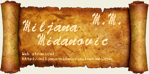 Miljana Midanović vizit kartica